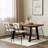 18.9" Black Adjustable Feet Dining Chair Side Chair-666920433-666920434