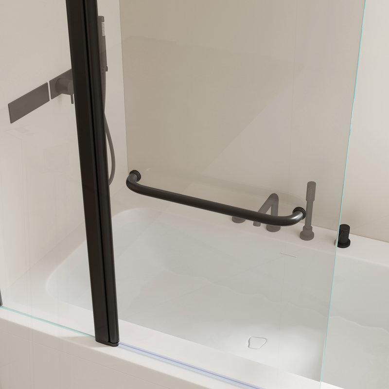 Porte de douche à tige avancée avec verre trempé et finition en alliage d'aluminium pour une expérience de salle de bain améliorée