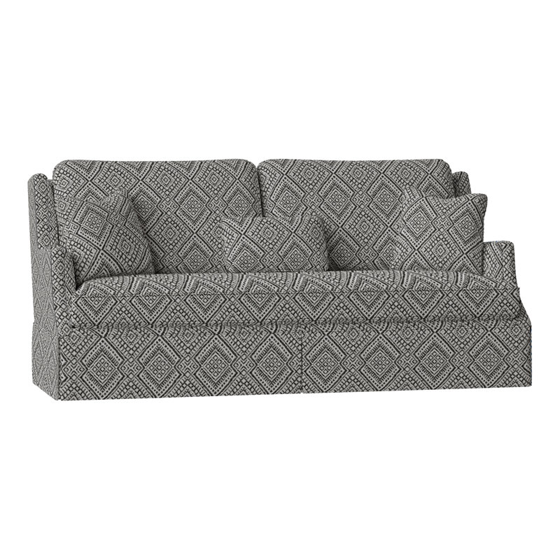 Savannah 87.5" Chenille Round Arm Sofa with Reversible Cushions, Perigold Iguazu Noir
