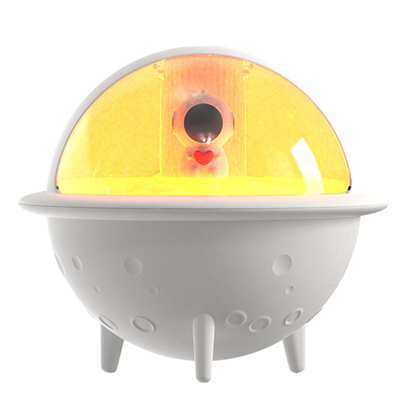 Humidificateur astronaute pour chambre avec mini humidificateur USB avec 7 couleurs de lumière et petit bureau pour enfants