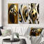 Axelle sphère dorée et noire III sur toile, 3 pièces-330686979