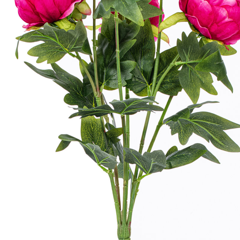 Artificial Peony Bush, Fuchsia