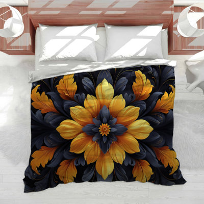 Botanical Design Floral Cotton Blend Comforter