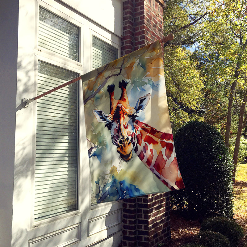 Drapeau de maison de girafe