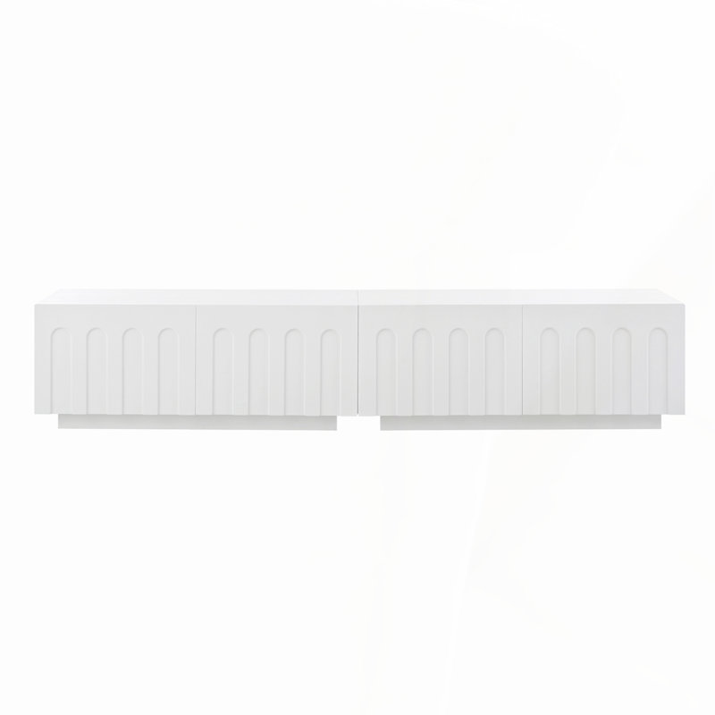 Meuble télé avec 4 tiroirs, Blanc