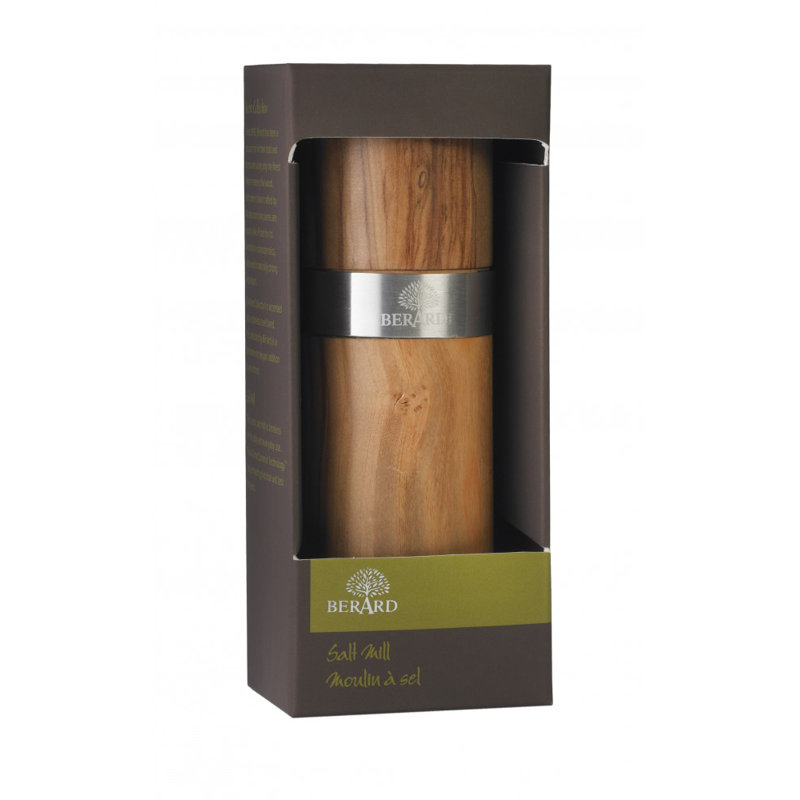 Berard France Acero Olive Wood Pepper Mill, Salt Mill