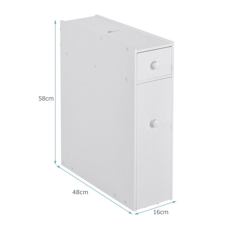 Freestanding Linen Cabinet, White