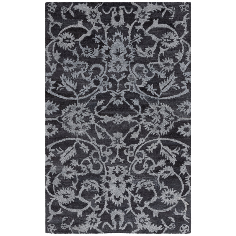 Corleen Tufted Performance Performance Floral Rug, Rectangle 4' x 6'