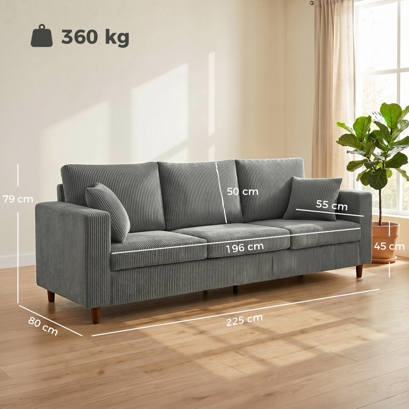3 Seater Sofa, Grey