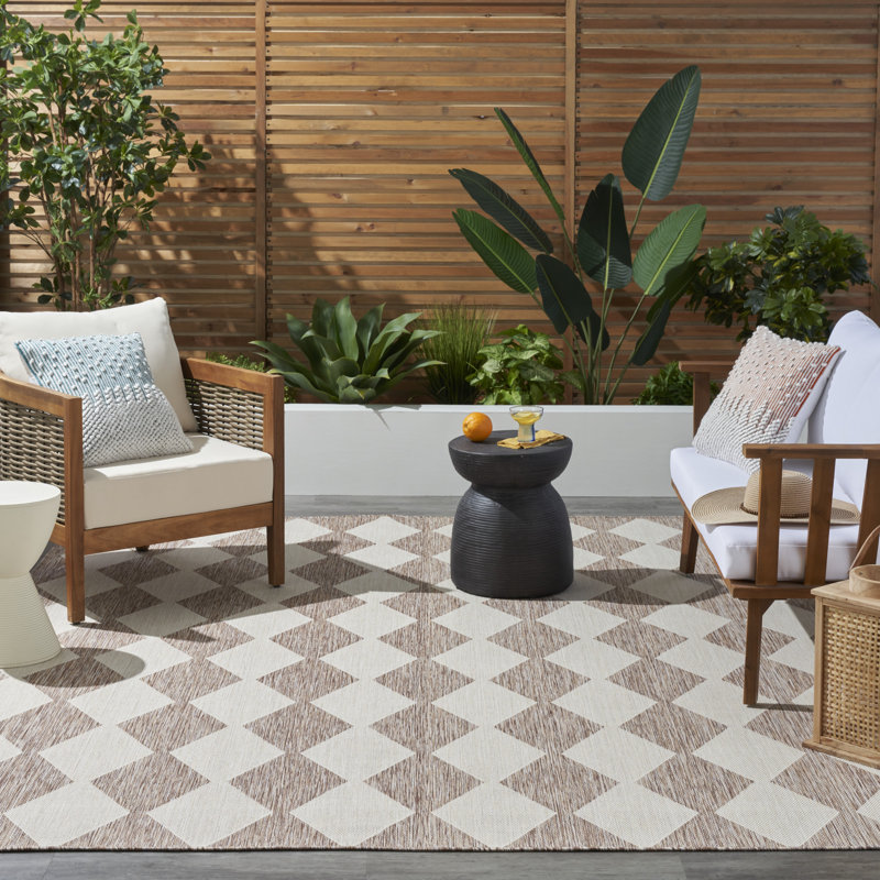 Positano Indoor / Outdoor Rug, Beige, Rectangle 9' x 12'