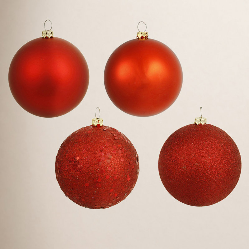 Holiday Décor Ball Ornament, Black, 4.75" H x 4.75" W x 4.75" D