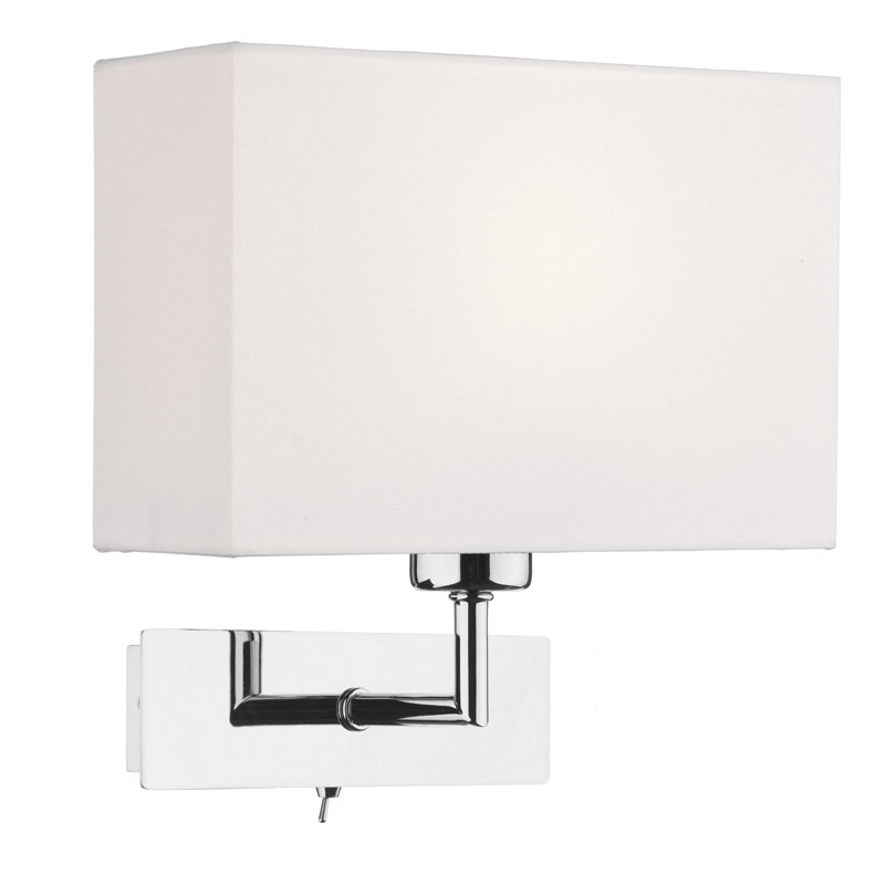 Recker 14cm H Fabric Rectangle Wall Sconce Shade ( Screw On ) in Ivory
