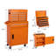 Coffre à outils, armoire de rangement à outils à 5 tiroirs avec plateau à outils amovible, doublure, roues verrouillables universelles, tablette réglable, mécanisme de verrouillage, chariot à outils en métal pour atelier de garage