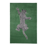 Diane Von Furstenberg Climbing Leopard Emerald Area Rug