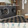 Vilena Checkerboard Pattern Washable Area Rug - Bold Textured Design for Living Room, Bedroom, or Kitchen Decor