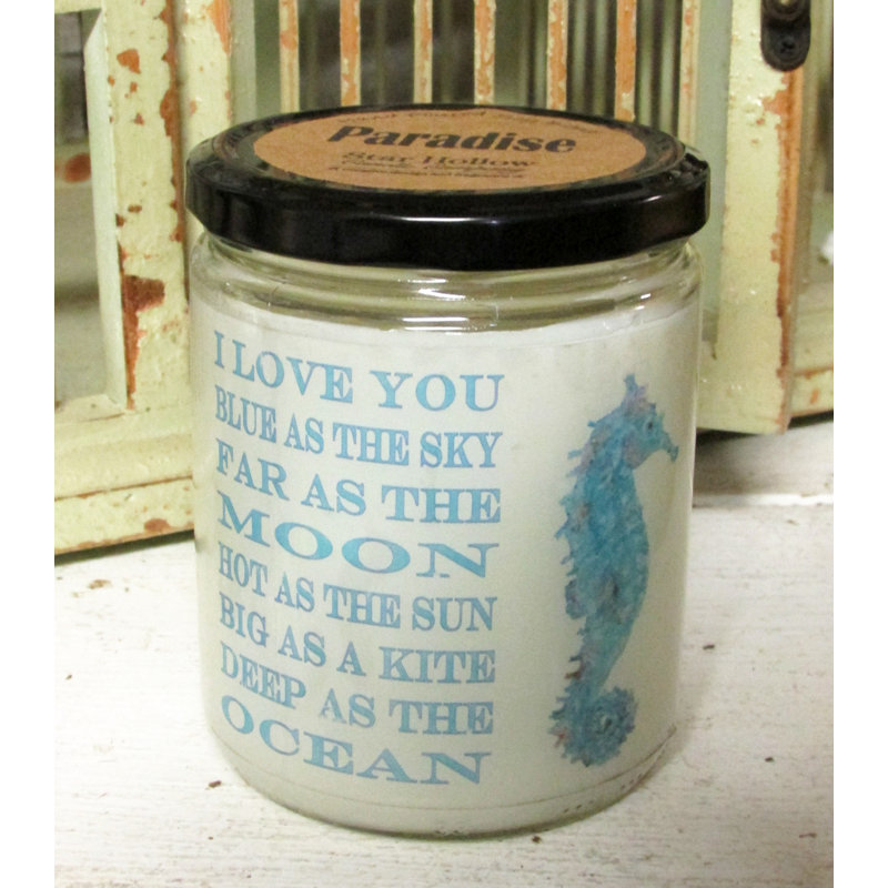 Bougie pour pot de hippocampe océan breeze