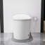 Toilette intelligente allongée blanche avec couvercle à ouverture / fermeture automatique, fonction de capteur de pied, chasse d'eau à jet siphonique 1,28, plusieurs modes de lavage et siège chauffant pour une salle de bain hygiénique-121773151