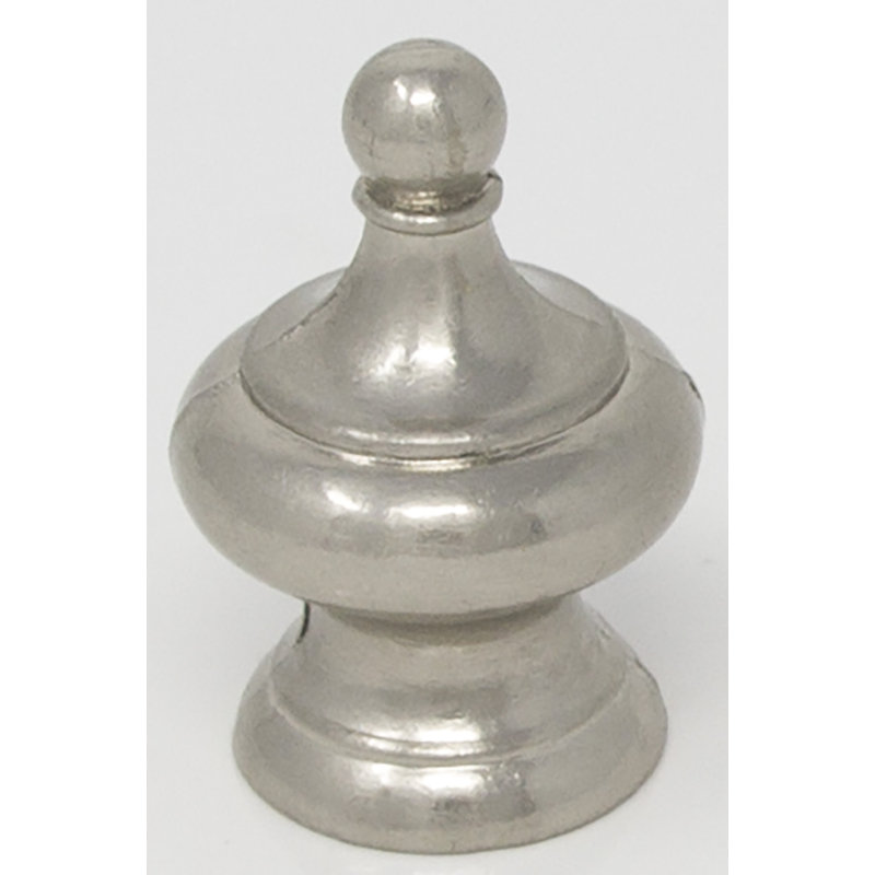 Abiud Lamp Finial, Brushed Nickel