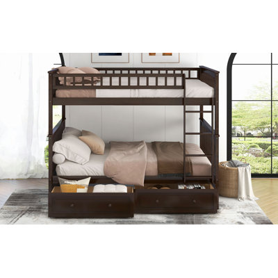 Bunk Bed with Drawers, Convertible Beds