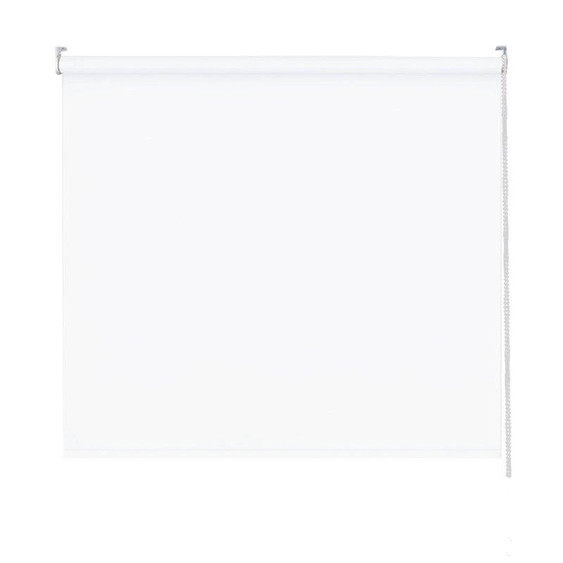 Thermal Blackout Roller Blind - Trimmable Cut to Size - Heavy Duty Metal Tube, White, 165 cm L x 180 cm W