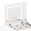 Bureau de coiffeuse blanc avec miroir et lumières, table de maquillage rabattable avec 7 tiroirs, 9 compartiments et 3 tablettes, 3 modes de couleur réglables pour la chambre à coucher
