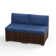 Ensemble de conversation modulaire en rotin 2 pièces avec coussins