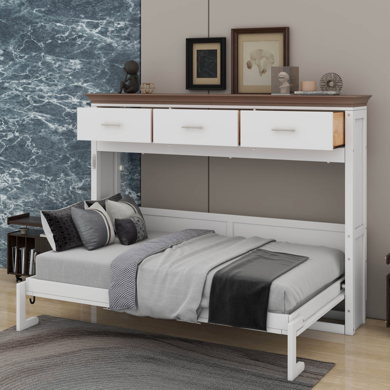 Lit escamotable pliable avec 3 tiroirs