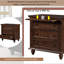 Armoire de rangement en bois à 3 tiroirs, table de bout avec plateau coulissant, idéale pour les espaces multiples et l'organisation efficace