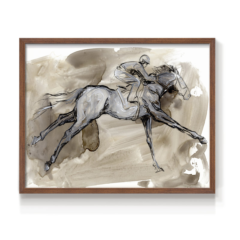 Off to the Races I -Framed Print - Restickable