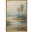 «Calm Lakeside Landscape with Bare Trees», reproduction d'art sur toile encadrée-120783930-120783936