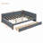 Upholstered Daybed With 2 Storage Drawers Sofa Bed Frame, Linen Fabric-1508816379