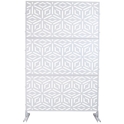 Outdoor & Indoor Privacy Screen Metal Privacy Screen 76" H×48" W by Ivy Bronx