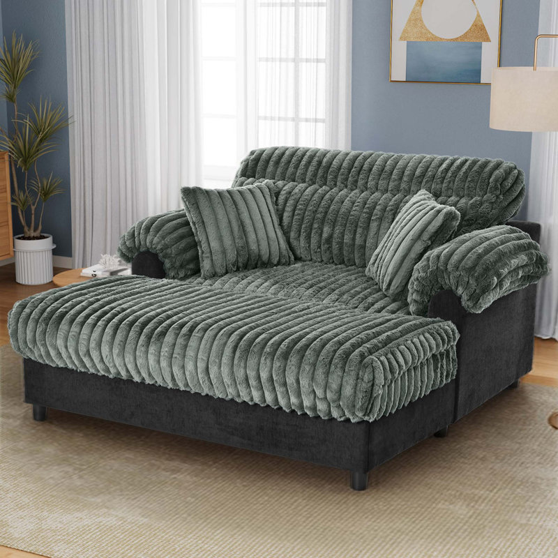 Sofa méridienne moderne avec revêtement moelleux et soutien ergonomique