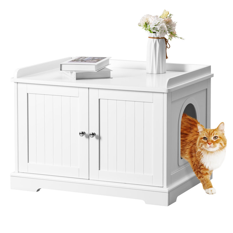 Deannea Litter Box Enclosure, White