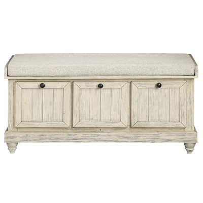 Dark Gray Bench With Removable Cushion And Solid Wood Construction Foam Seat Flip-top Storage Design by One Allium Way