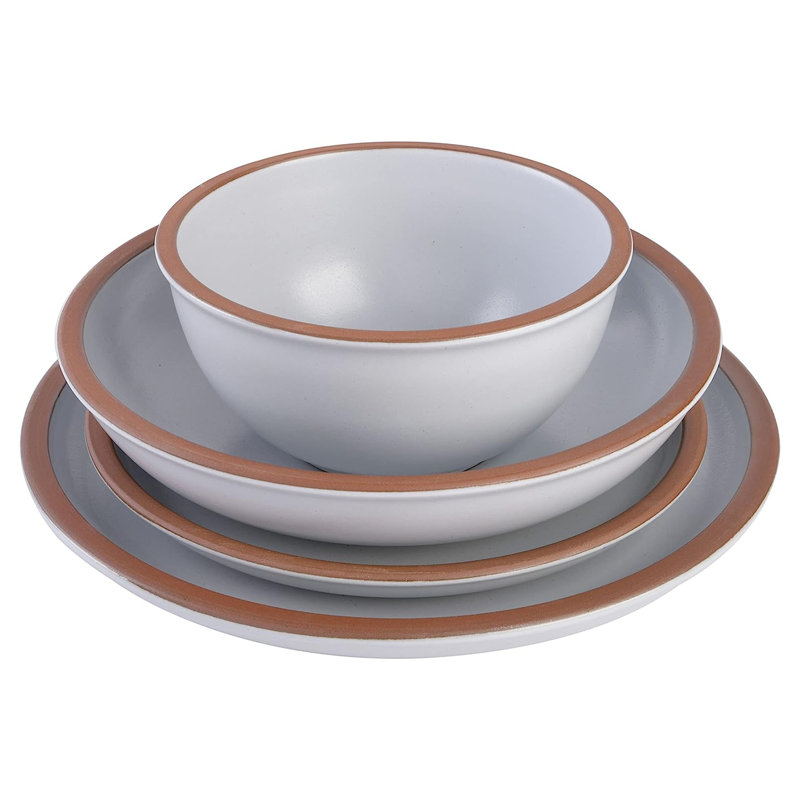 Service de table en faïence Gibson - Service pour 4, blanc