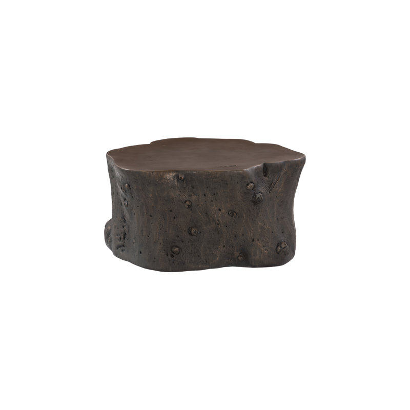 Bronze Finish Rectangular Outdoor Wood Coffee Table