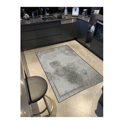 Tapis gris tissé Mosso