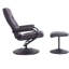 Fauteuil inclinable ergonomique en cuir végétalien avec repose-pieds Hillsg-36049452