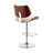 Attie Swivel Adjustable Height Armless Bar Stool with Pedestal Base in Faux Leather and Metal-123457405-123457407