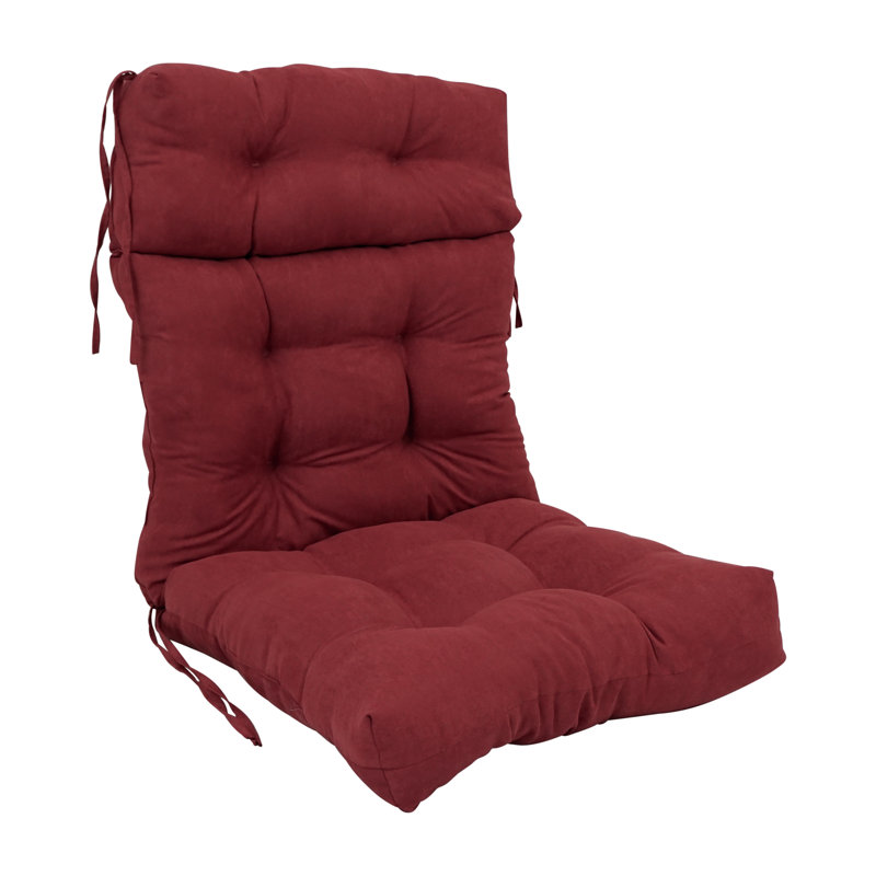 Coussin de siège / dossier en microsuède, Vin rouge, L 22 po x P 45 po