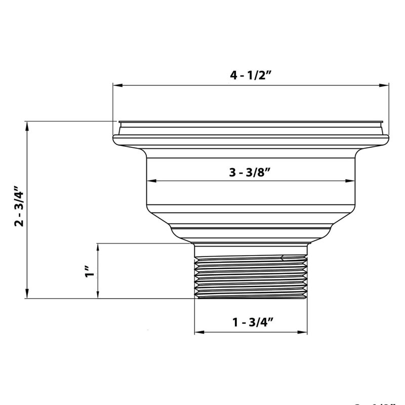 Ruvati Basket Strainer for Thick Fireclay Kitchen Sink Drain Assembly, Gold