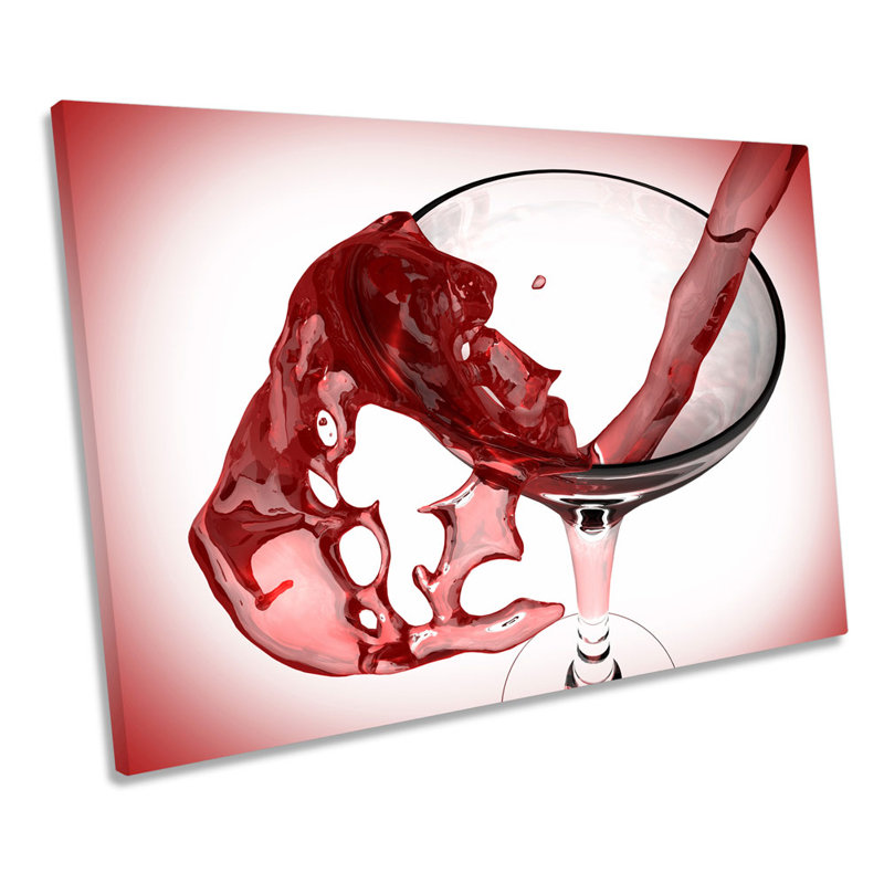 Kitchen Wine Glass - Wrapped Canvas Print, 30.5cm H x 45.7cm W x 2cm D