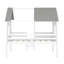 Lit mezzanine simple en bois avec deux fenêtres latérales-1205174457