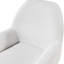 Fauteuil blanc, tissu Boucle, fabrication en bois massif, coussin d'appoint amovible, conception moderne avec boucle, siège en mousse, pieds