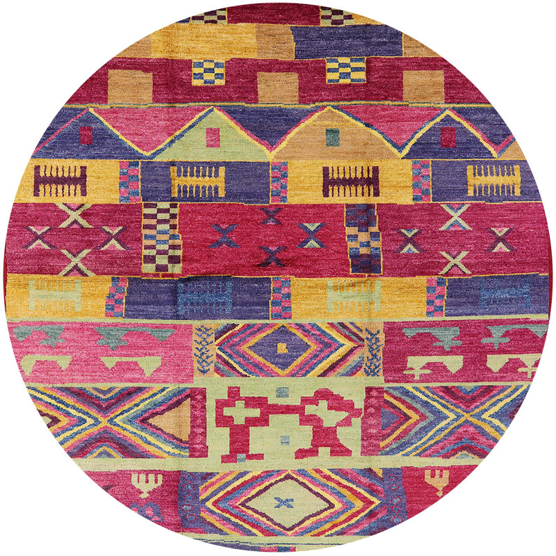 Camouflage Indoor Rug, Round 4'