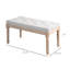 Banc de lit 32 po, banc de chambre rembourré, blanc crème