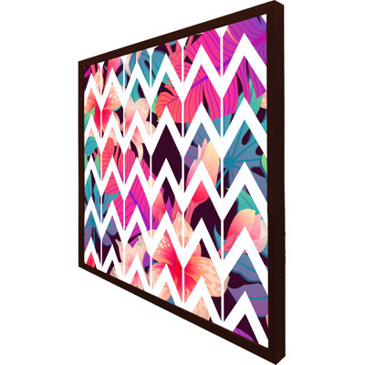 Asar Tropical Geometric Zig Zags - Single Picture Frame Print