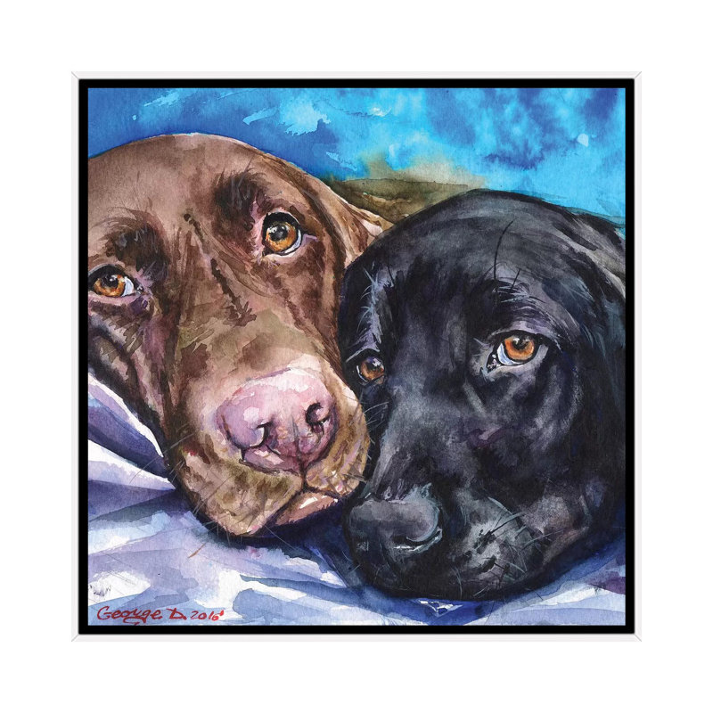 «George» par George Dyachenko, reproduction sur toile tendue, H 12 po x l 12 po x P 1,5 po, Toile avec cadre blanc