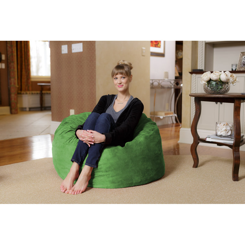 Fauteuil à billes - Fauteuil à billes rond rembourré en mousse à mémoire de forme avec housse amovible et lavable à la machine - Fauteuil à billes avec housse en microfibre douce - Plusieurs tailles et plusieurs tissus lavables à la machine